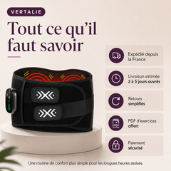Ceinture lombaire chauffante et massante sans fil VERTALIE