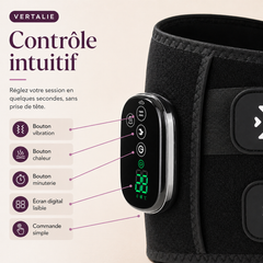 Ceinture lombaire chauffante et massante sans fil VERTALIE