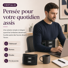 Ceinture lombaire chauffante et massante sans fil VERTALIE